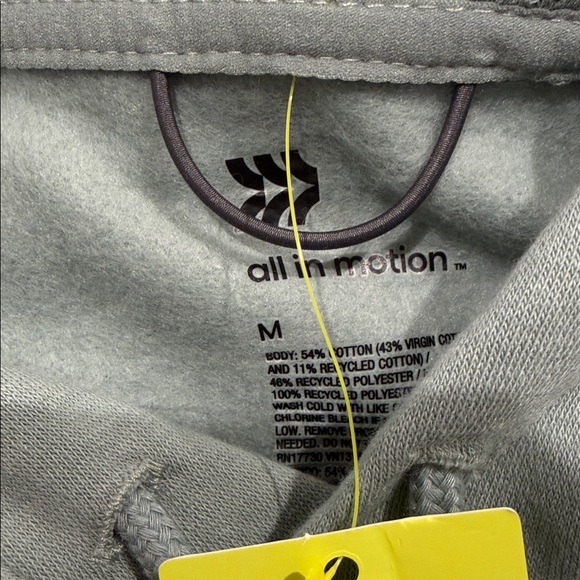 ALL IN MOTION NWT men’s active comfort fleece hooded sweatshirt -sage green -med - Picture 6 of 12